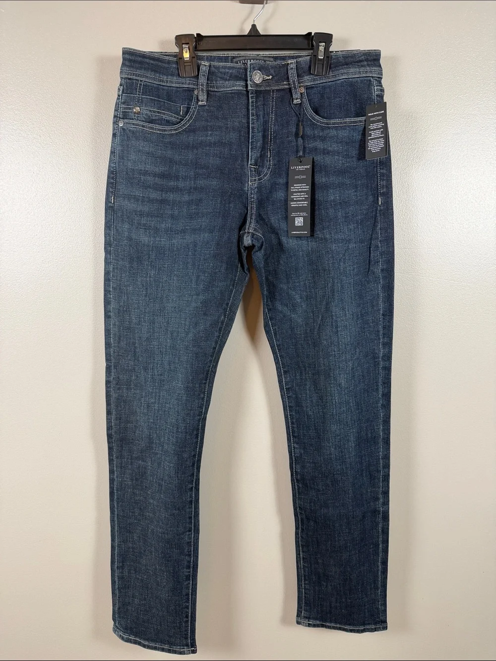 Liverpool Dark Blue Modern Straight Jeans